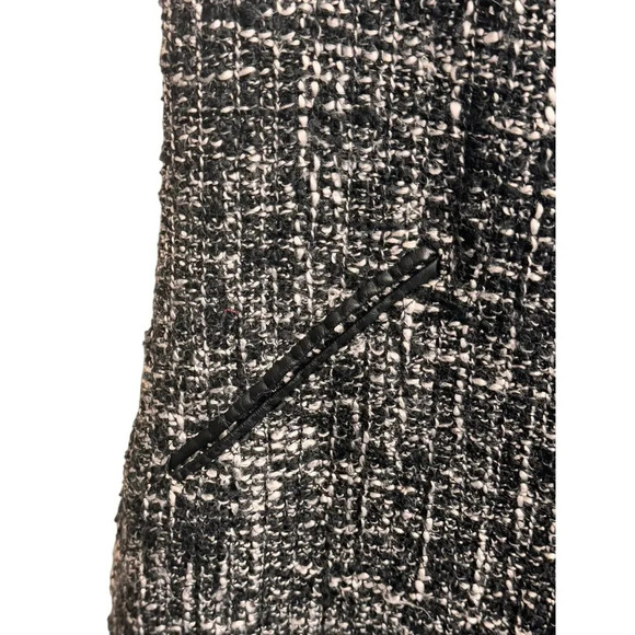 DANA BUCHMAN Sleeveless Black White Tweed Sheath Dress Women’s 8 - Picture 3 of 9